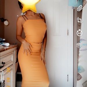 Two piece “SUNSHINE” yellow skirt+top (Small)